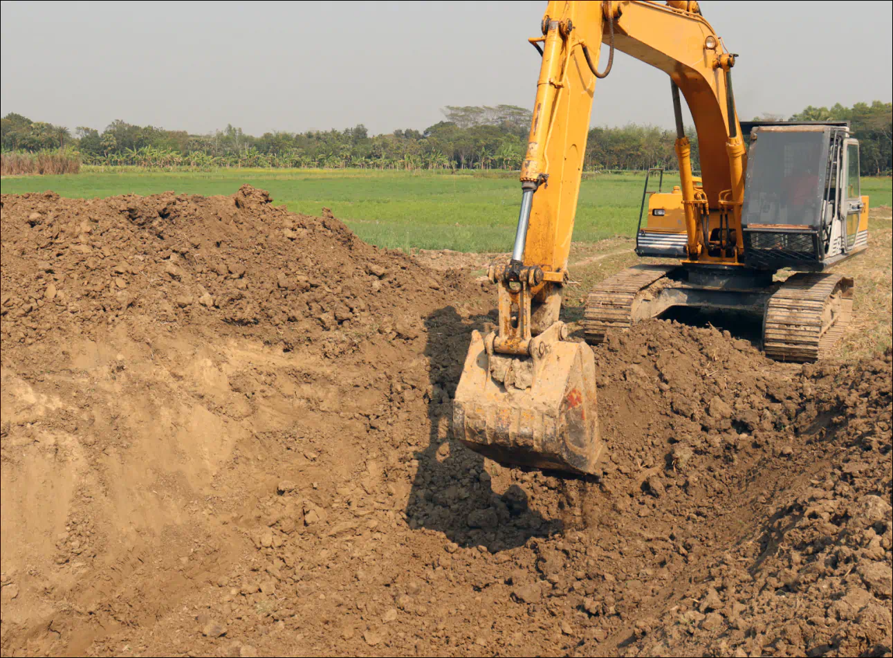 excavator being used